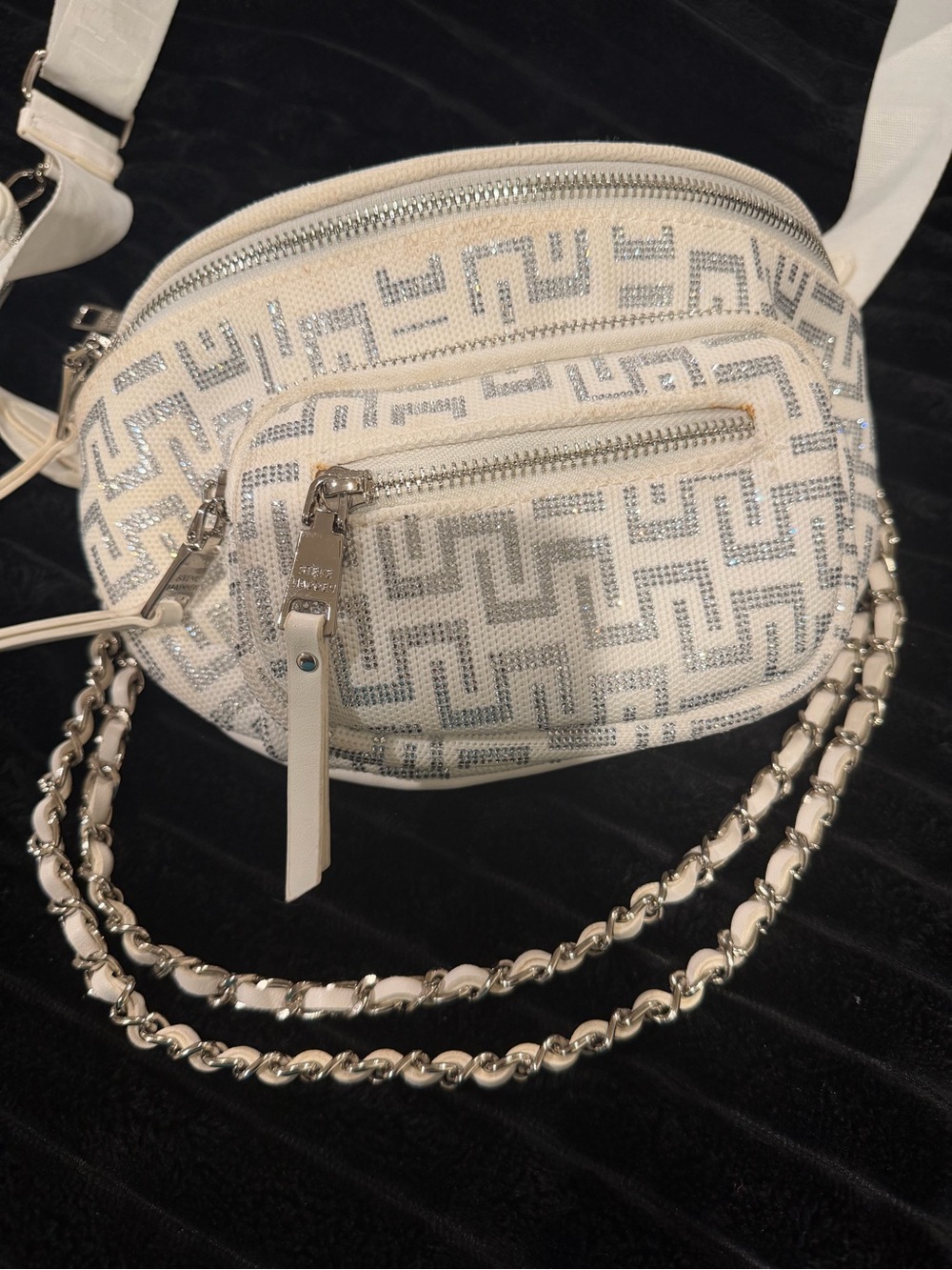 BMAXIMAS White Silver Crossbody Bag | Crossbody Bag & Lace-Up Sneakers SET - Picture 9 of 12